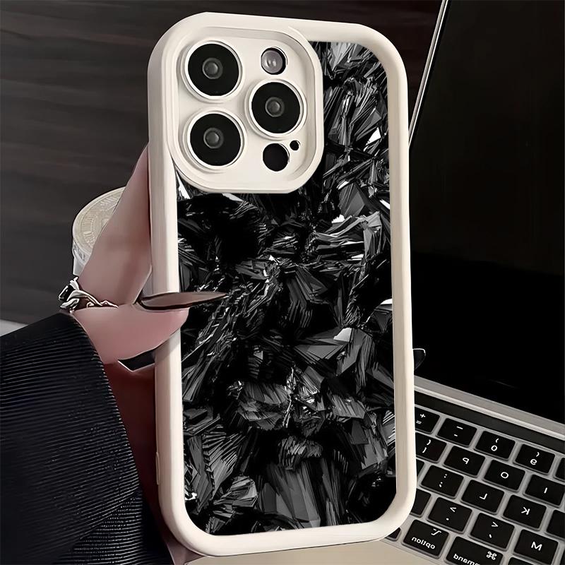 Чехол для телефона iPhone 17 Air 16E 15 16 Pro Max Углеродное волокно Крутой узор Чехол 14 Plus 13 12 Mini Мягкий чехол Силиконовые Fundas
