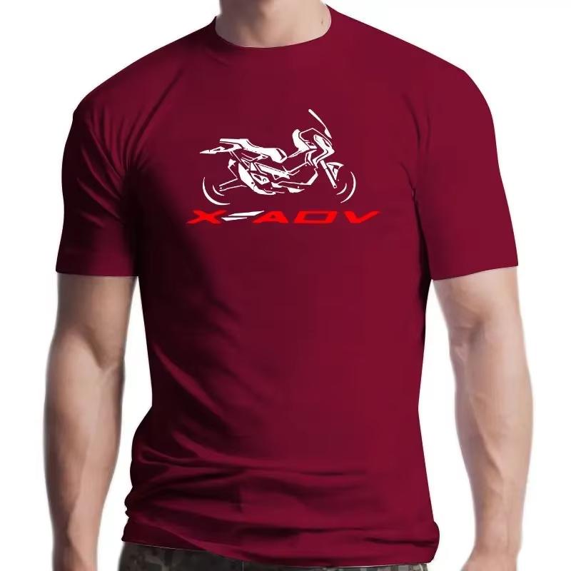 N2024 Short Sleeve Print Men Tee Shi New Japan Motorcycle T-Shirt for Bike Hon X Adv Tshirt Motorcycle Moto Scooter X-Advme