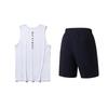 Li-Ning Однотонная быстросохнущая дышащая майка с круглым вырезом, повседневный спортивный комплект, унисекс, комплекты YVSV031-2+AKYT073-1