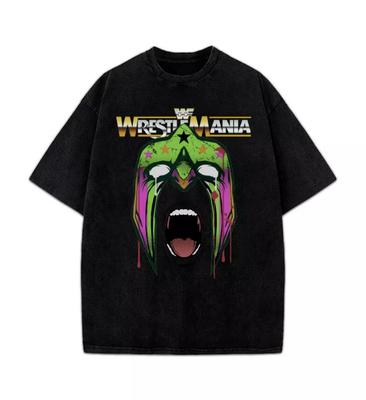 Мужская футболка унисекс в винтажном стиле Wrestlemania WWF Ultimate Warrior с индивидуальным дизайном