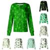 Women's Casual Long Sleeve Single Breasted St. Patrick's Day Printed Care Workwear Cardigan Top