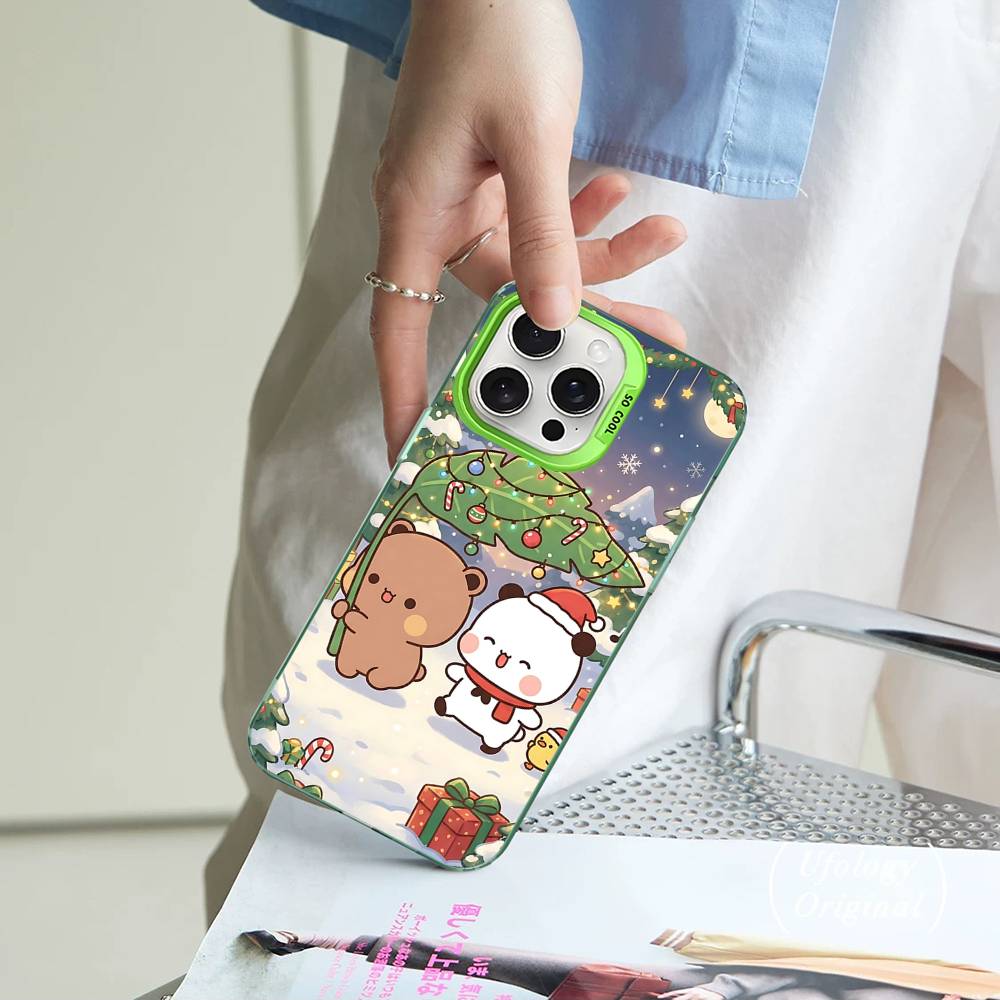 Милый Bubu Dudu Для IPhone 11 12 13 14 15 16 17 Pro Max Plus Красочный Черный Матовый Чехол для Телефона