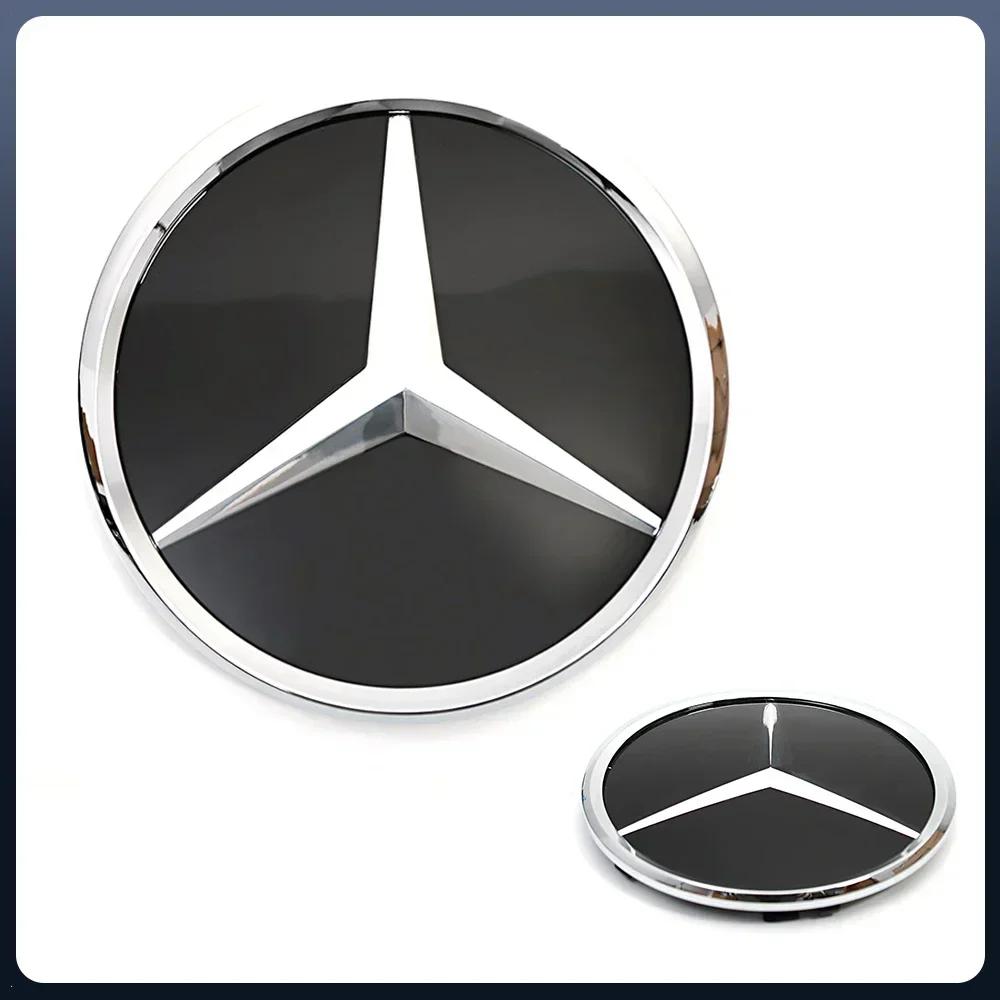 3D наклейка на переднюю решетку Mercedes Benz Серебристо-черная для W176, W246, W205, W212, W207, W217, W251, R231, W166, X166, X156
