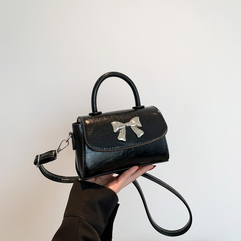 Модная сумка-мешок Bow, весенняя универсальная сумка-мессенджер в иностранном стиле, маленькая квадратная сумка