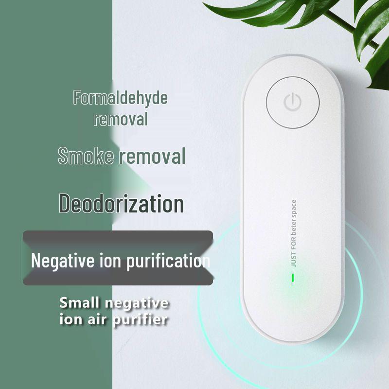 Mini Air Purifier: Deodorizes, Ionizes & Removes Formaldehyde, Odor, Smoke, Dust, Pet Smells for Home & Bedroom
