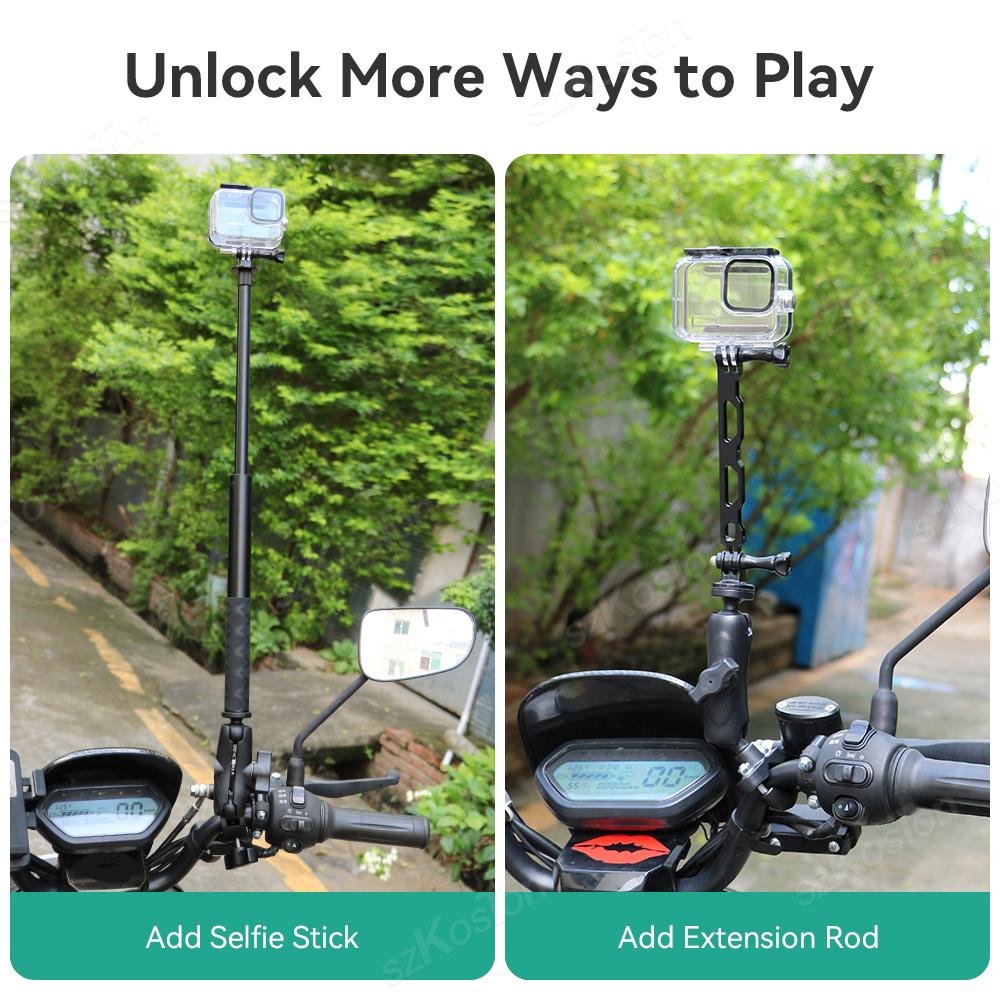 Для GoPro 13 12 11 10 9 8 держатель для мотоцикла и велосипеда кронштейн для крепления на руль для Insta360 X3 X4 DJI OSMO Action 5 Pro аксессуары