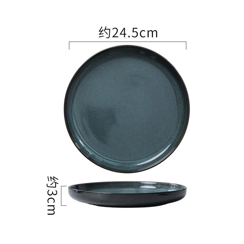 Керамическая плоская тарелка Kiln Changes Салатная тарелка Тарелка для стейка Тарелки для закусок Тарелки для приготовления пищи Молекулярная кухня Креативная посуда