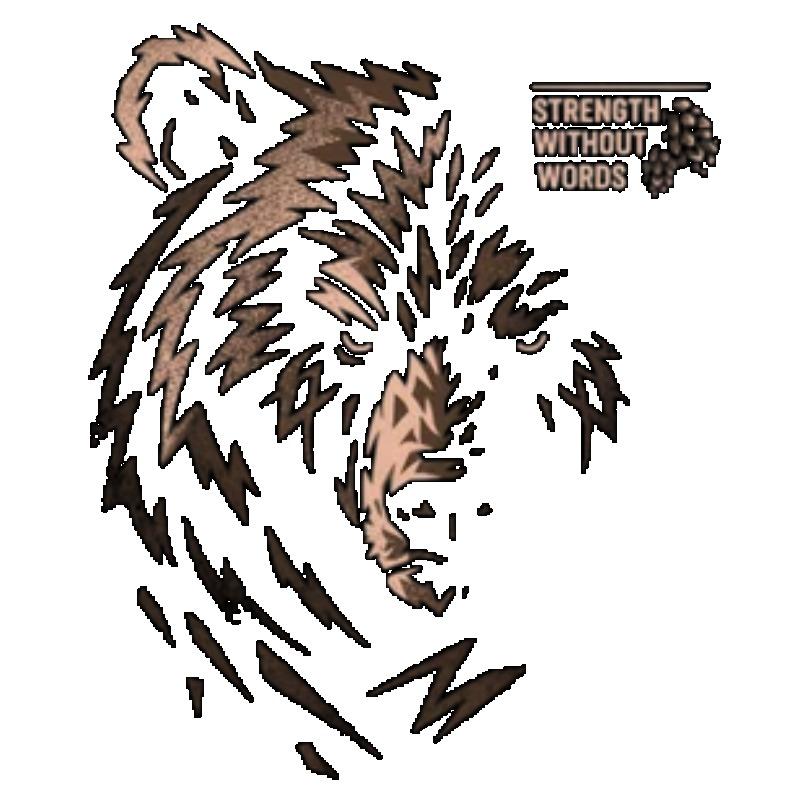 Футболка оверсайз с графическим принтом черного медведя, дизайн с текстом 'Сила без слов', повседневная уличная одежда, мужской топ