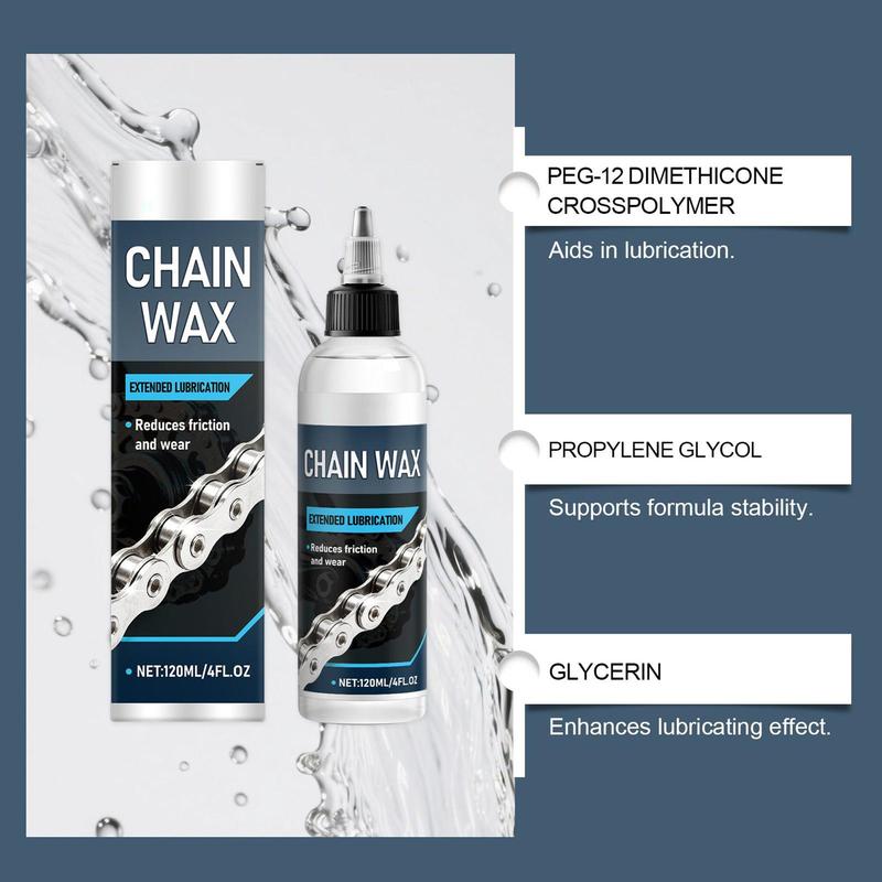 120ml Bike Chain Lube Dry Lubricating Wax for Long-Lasting Performance on Mountain & Road Bicycles, Outdoor Urban Riding