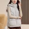 Fashion Winter Women's Warm Vest Hooded Thick Sleeveless Jackets Woman Coats
