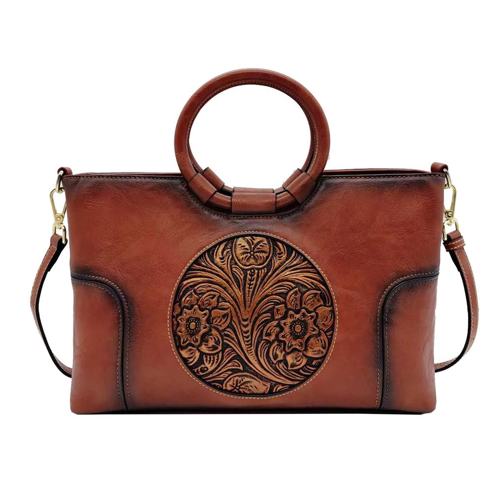 Shoulder Bags for Women Luxury Handbags Designer Retro Handmade Embossed Messenger Purse Bags