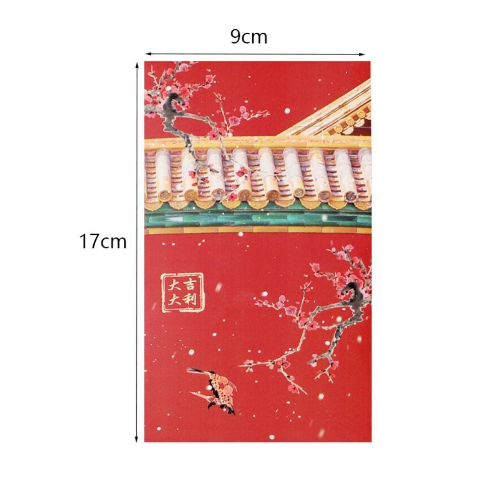 Snow Scene 2025 Lucky Money Bag Solid Red Packet Creative Forbidden City Red Envelope  Wedding