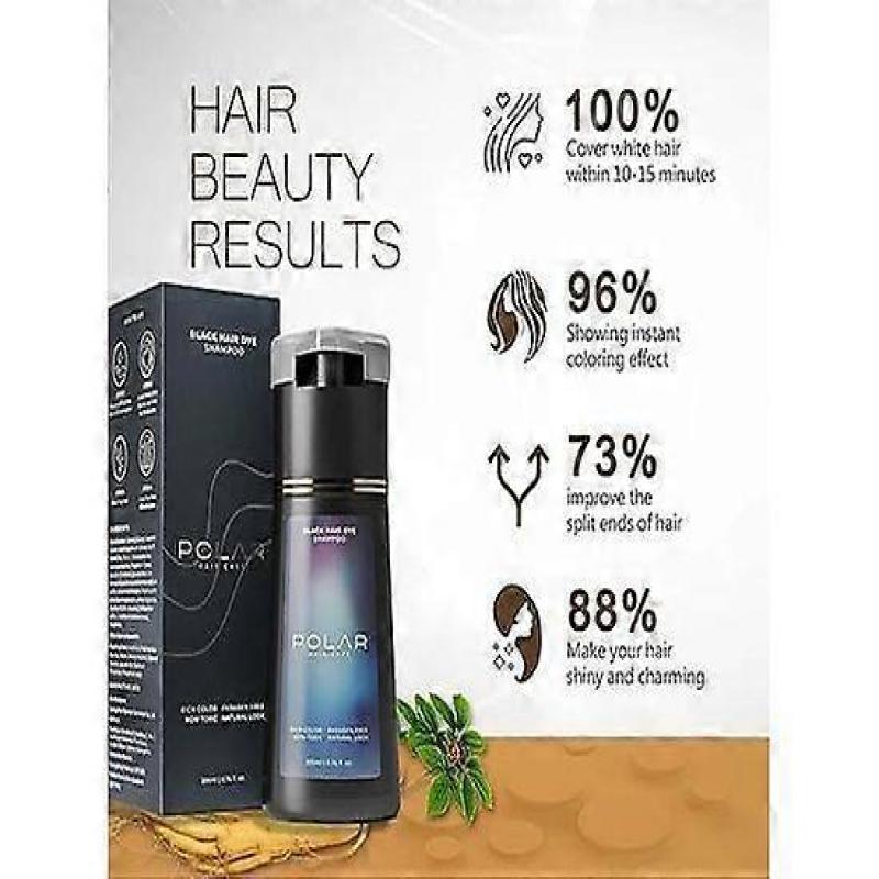 Шампунь-краска для волос, Шампунь-краска Polar, Мгновенный шампунь-краска Polar для ухода за волосами, Натуральный шампунь-краска для волос для закрашивания седины, Подходит для женщин и М