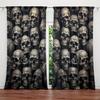 2 шт. оконных штор в готическом стиле - современные тканые полиэстеровые панели, подвесные карманы, полупрозрачные рулонные с тиснением