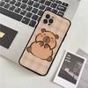 Мультяшный чехол для телефона с капибарой для iPhone 17 16 15 14 11 12 13 Mini Pro XS Max Plus Funda Shell