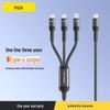 PISEN 3-in-1 Fast Charging Data Cable, Type-C To USB for Apple, Huawei, Android
