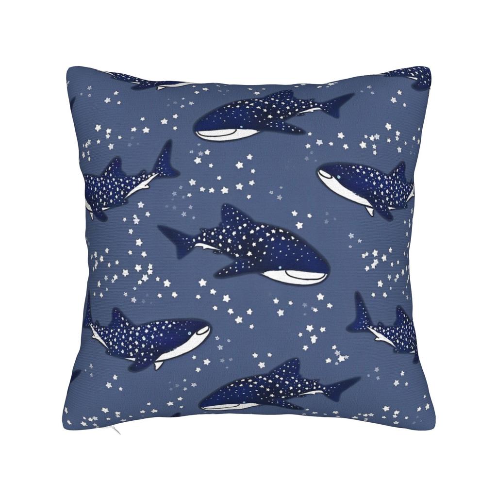Голова молотка   Чехол для декоративной подушки Полиэстер Подушки для дивана Звездные китовые акулы Винтажный наволочка