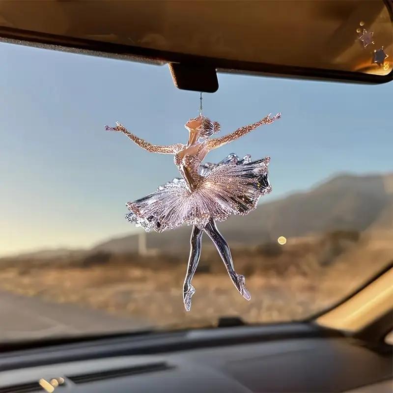 Блестящий акриловый брелок «Танцовщица балета» – Рождественский шарм для сумки и подвеска для автомобиля
