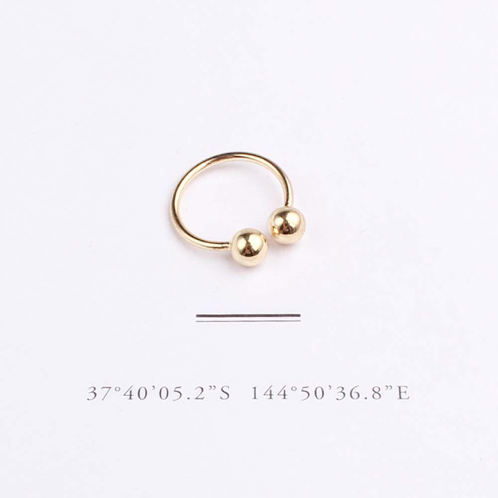 Personality Gold Women Silver Double Ball Knuckle Male Jewelry Unisex Rings Joint Ring Copper Ring