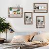 2/4Pcs Wooden Floating Shelf Storage Racks Smooth Edge Burr Free Simple Installation Wall Storage Shelves Display Shelf Set