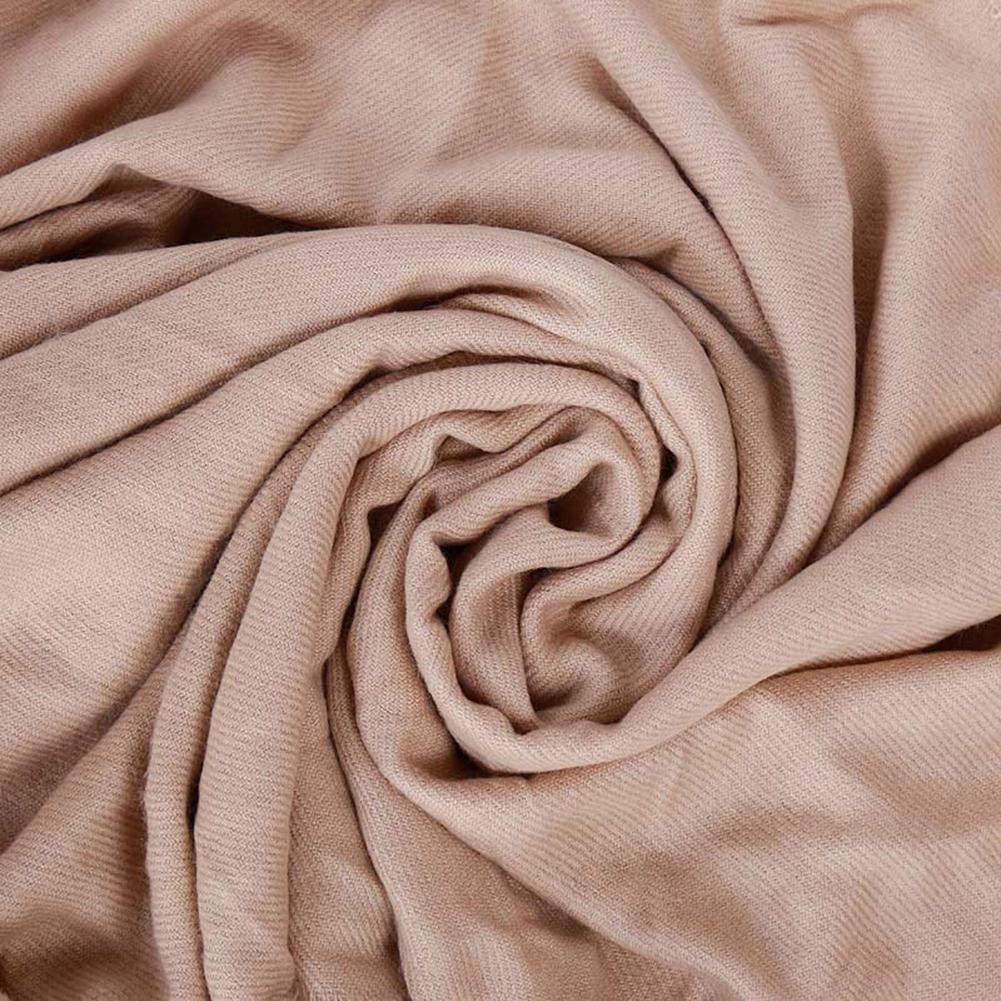 Women Cashmere-Like Scarf Fashion Solid Color Triangle Shawl Wraps Woolen Soft Fleece Scarf