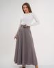 ISSA PLUS Long Flared Wool Skirt