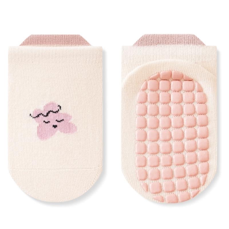 Baby Nonslip Socks Soft & Breathable Floor Socks Cotton Fabric for Toddler Learning to Walk Ages 0 to 3 Year