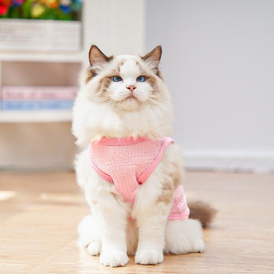 Dog Cooling Shirt Summer Puppy Tank Top Breathable Hollow Sleeveless Vest with Cartoon Dog Pattern for Small Medium Dogs