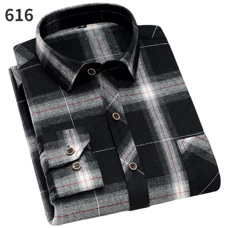 Мужская рубашка с длинным рукавом в клетку, модная повседневная рубашка, мужские корейские весенне-осенние матовые универсальные клетчатые рубашки