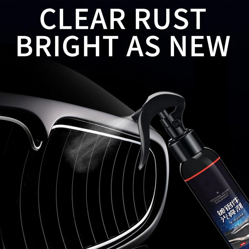 Очиститель хрома, средство для удаления ржавчины, средство для удаления пятен ржавчины, спрей для удаления ржавчины с хрома, водостойкое средство для ухода за внешней поверхностью автомобиля, 120 мл