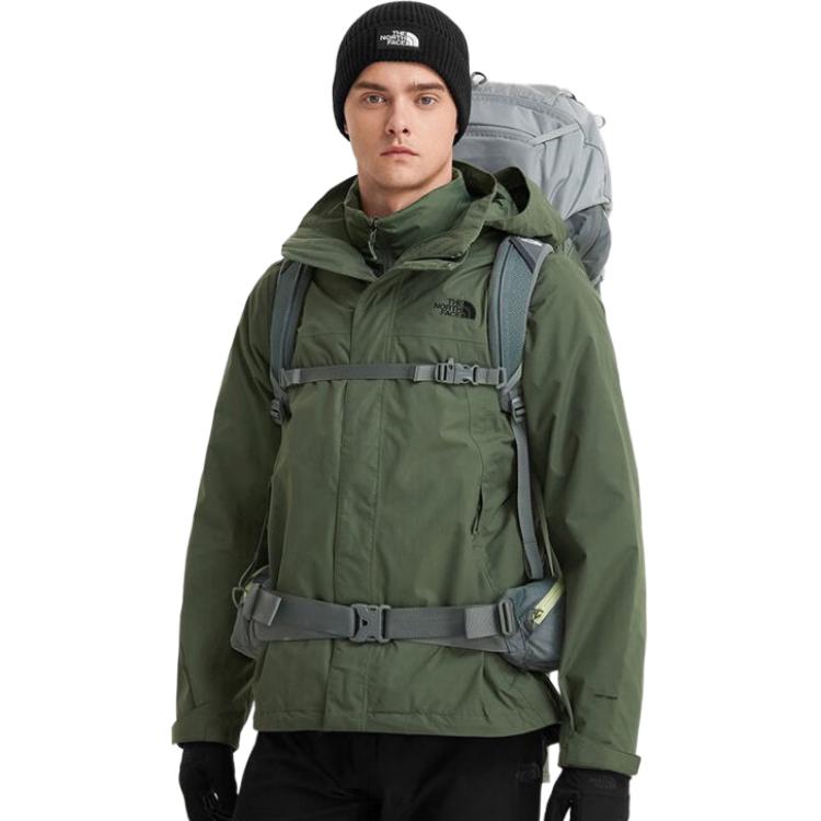 THE NORTH FACE Outdoor Hiking Waterproof, Windproof, UV Protection, Thermal Windbreaker Jacket Men's Olive Green NF0A81QS-NYC