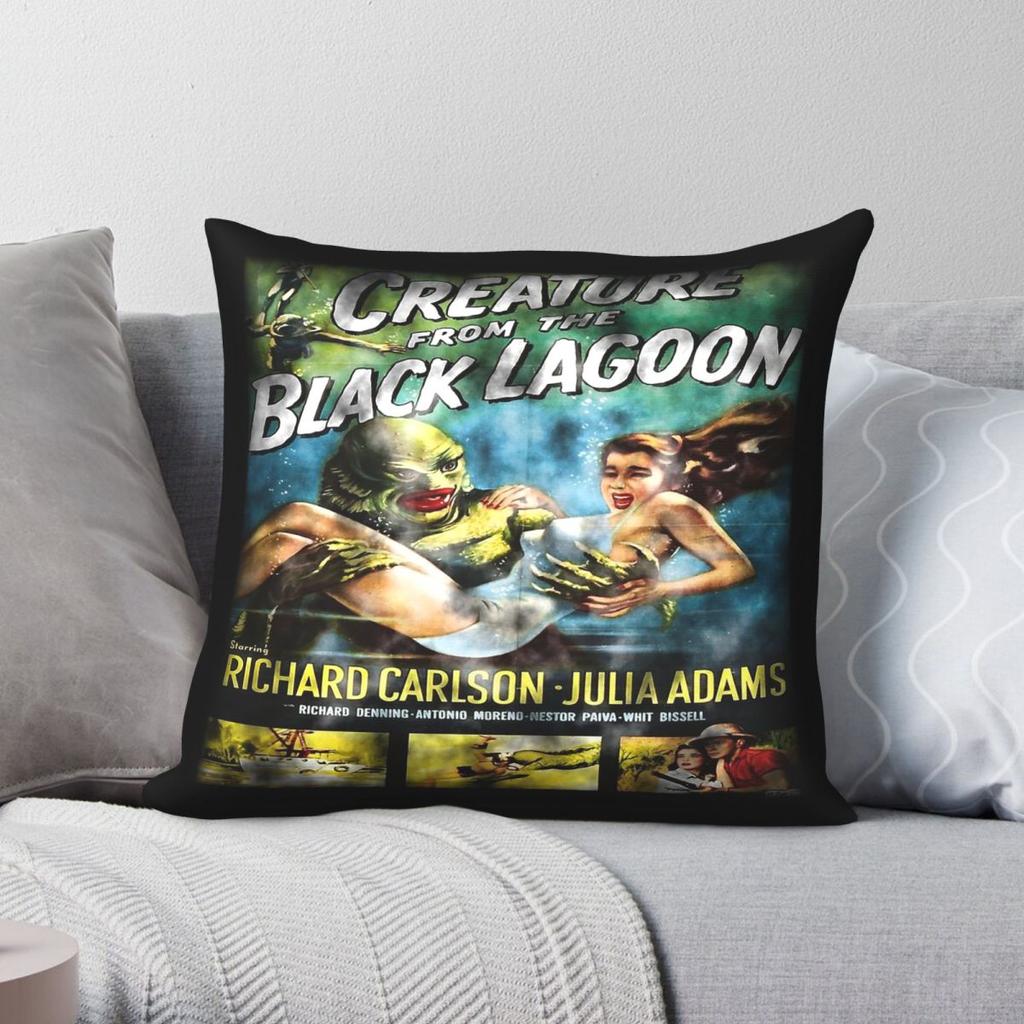 Creature From The Black Lagoon Pillowcase Polyester Linen Velvet Printed Zip Decorative Throw Pillow Case Home Cushion Cover