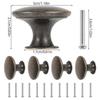 12-60Pcs Round Drawer Knob Zinc Alloy Single Hole Drawer Handle Knob Vintage Style Dresser Knob with Screws Furniture Decoration