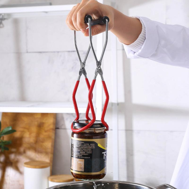 Щипцы для консервных банок из нержавеющей стали, противоошпаривающий подъемник, нескользящий зажим для бутылочки для кормления для домашней банки