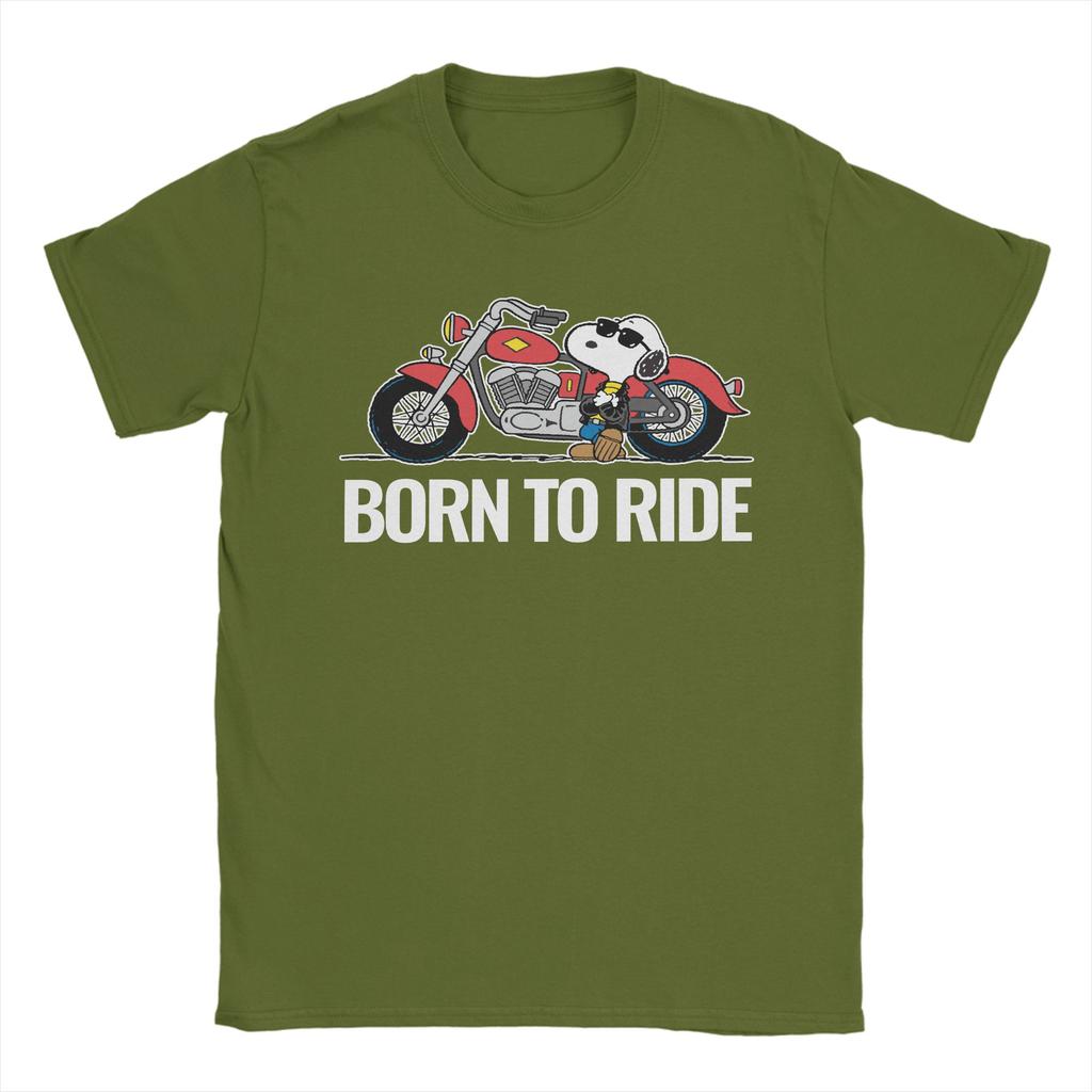 Unisex Tshirt Snoopys His Motorcycle Fashion Pure Cotton Tees Short Sleeve T Shirts O Neck Tops Plus Size