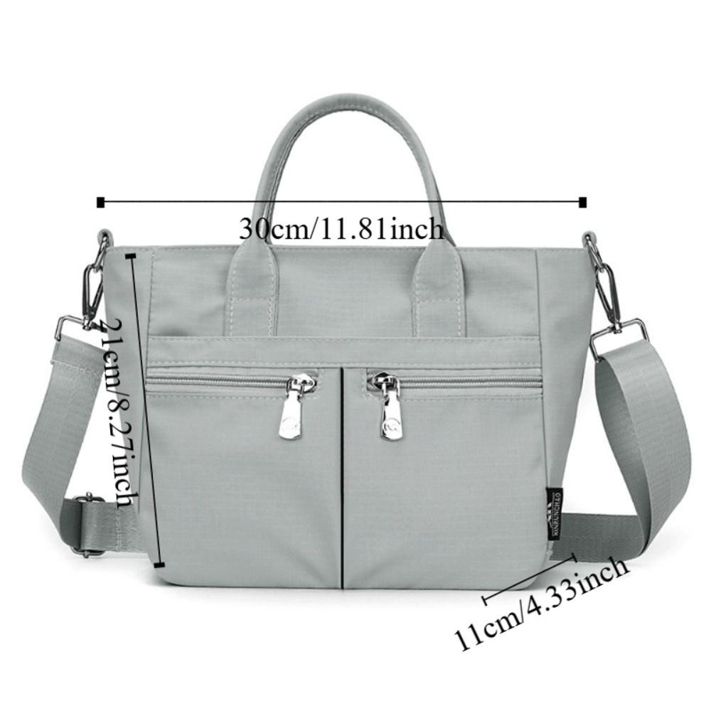 Solid Color Nylon Cloth Handbag Casual Canvas Tote Bag Oxford Cloth Crossbody Bag Commuting