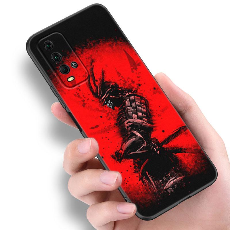 Чехол для телефона с изображением японского самурая для Xiaomi Redmi Note 5 6 9T K20 K40 K50 Pro 7A 8A 9A 9C 9i 10A 10C A1 S2, мягкий черный чехол из ТПУ