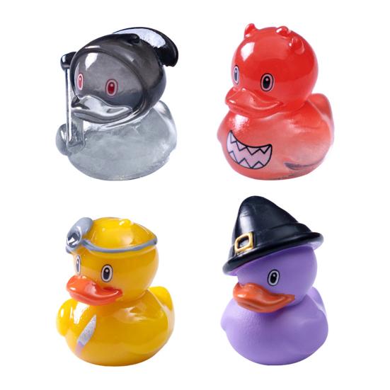 6 Pcs Mini Duckling Figurines Halloween Theme Duck Ornaments Resin Witch Ghost Zombie Duck Collectibles for DIY Aquarium Micro-Landscape Decor