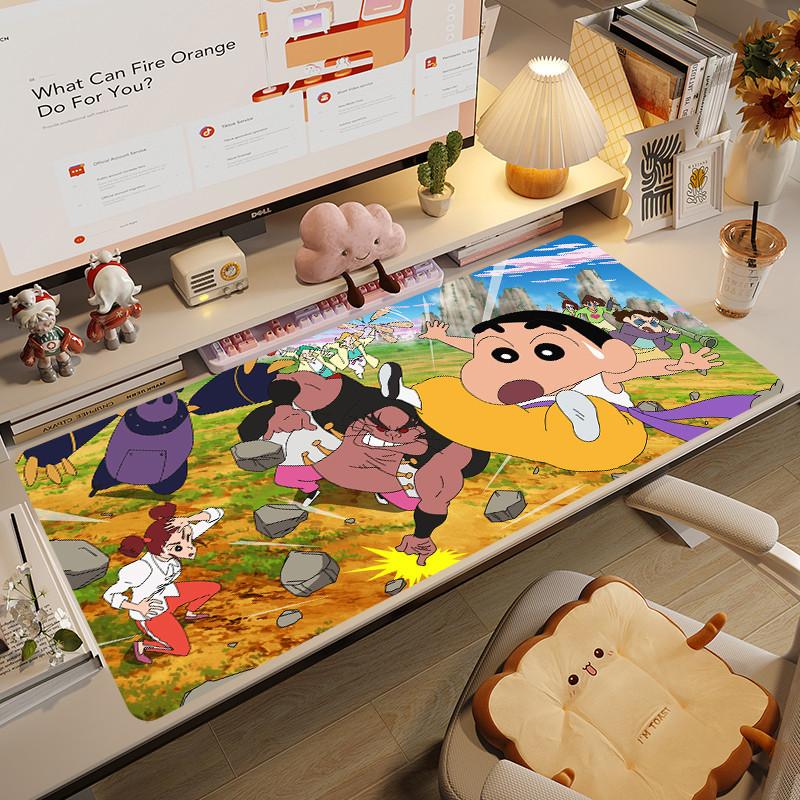Crayon Shinchan Mouse Pad Large Kawaii Anime Desk Pad Cute Cartoon Student Desk Mat Custom Computer Keyboard Rug