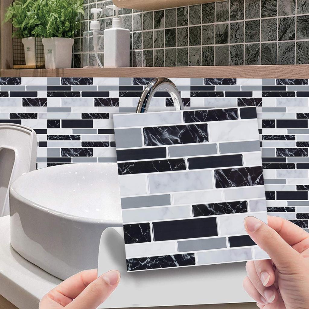 Самоклеящаяся плитка, плоская наклейка на стену, кухня, ванная комната, кристаллическая плитка, наклейки, 2 комплекта, 20 шт.