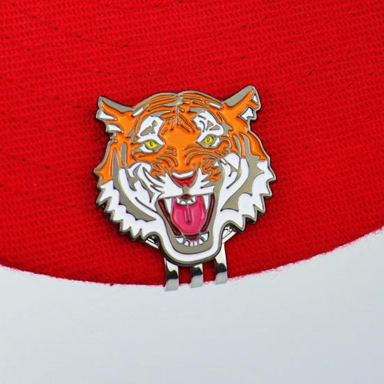 Маркер для мячей для гольфа Tiger с зажимом для шляпы, магнитный металлический маркер для мячей для гольфа, зажим для шляпы, аксессуар для гольфа для мужчин и женщин