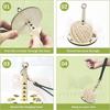 Wooden Spinning Yarn Holder Knitting Tools Crochet Accessories DIY Sewing Thread Spool With Wrist Strap Wool Ball Winder Stand