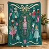 Soft Warm Blanket Travel Christmas Nutcracker Throw Blanket  Flannel Bedspread For Bedroom Street Trend Sofa Bed Cover