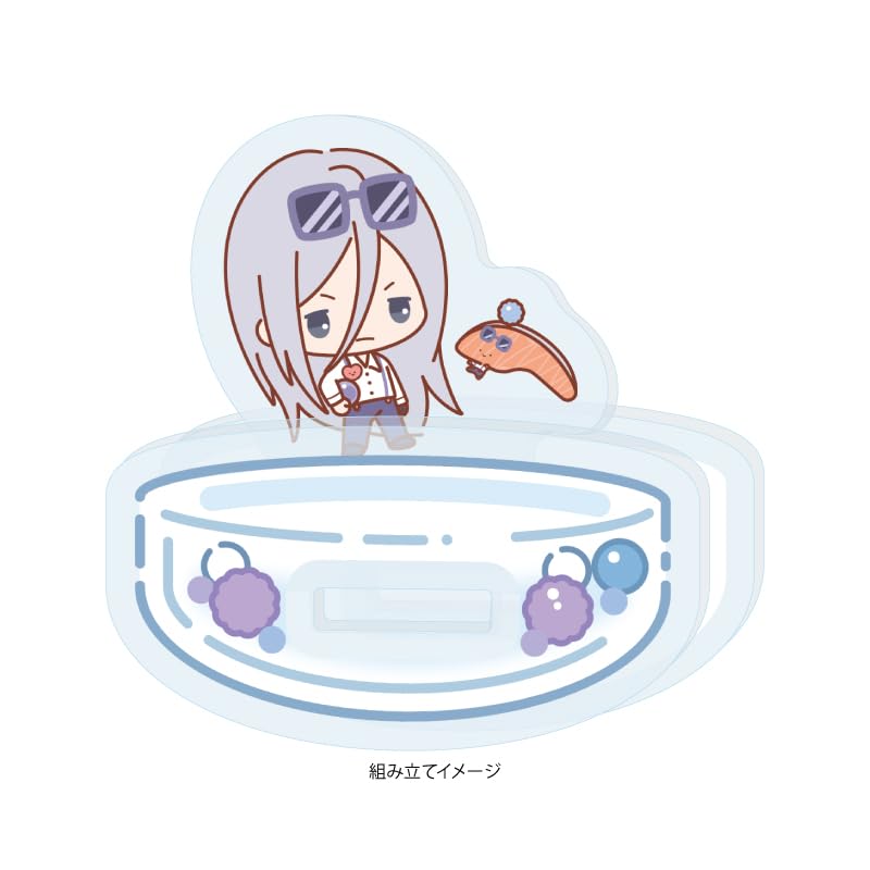 Репетитор-киллер РЕБОРН x ПЕРСОНАЖИ SANRIO 09 Скуало x KIRIMI-chan. [Иллюстрация для коллаборации] Качающаяся акриловая подставка