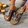 Женские шлепанцы Летние плоские шлепанцы с перемычкой для пальца Повседневные сандалии на платформе Пляжная дизайнерская обувь Ретро уличные шлепанцы Слайды Женские