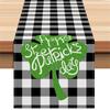 St. Patrick's Day Table Flag Checkered Striped Printed Tablecloth Cross Border Linen Table Decoration Tablecloth