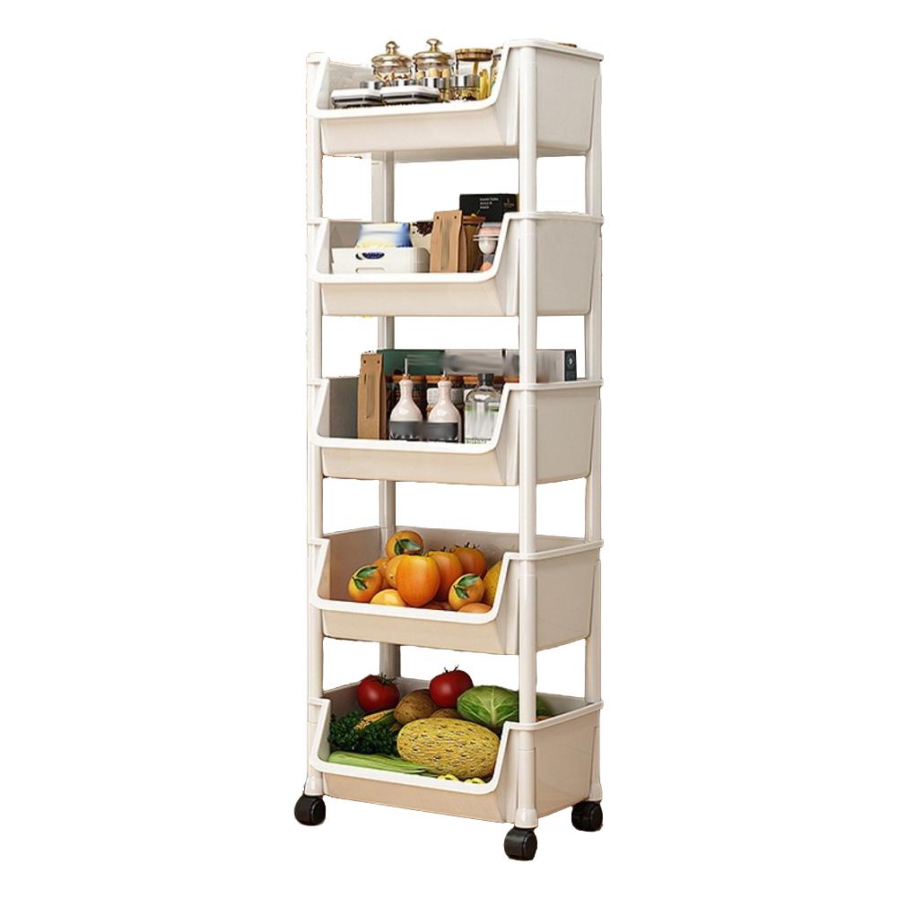 Перекатная тележка для хранения на колесах, многоярусная тележка для закусок для кухни, ванной комнаты, гостиной, офиса