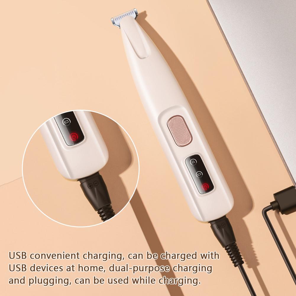 Триммер для лап собаки со светодиодной подсветкой, водонепроницаемый, перезаряжаемый, электрические машинки для стрижки кошек с низким уровнем шума, бритва для шерсти, глаза, уши, морда, круп