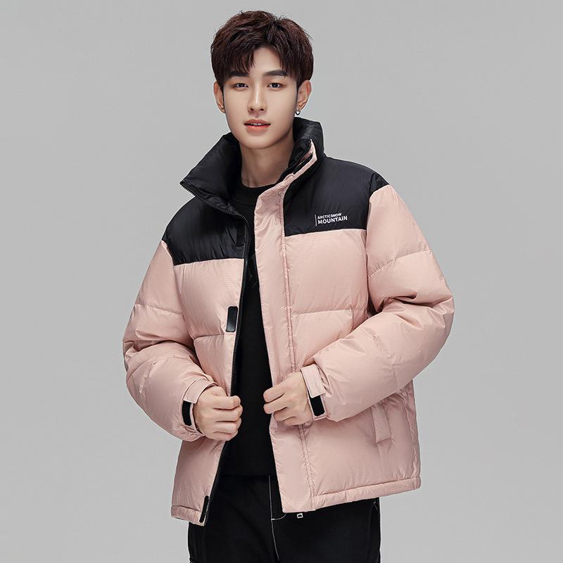 Зимняя белая утиная пуховая короткая мужская куртка-пуховик Trend Stand-up Collar Loose
