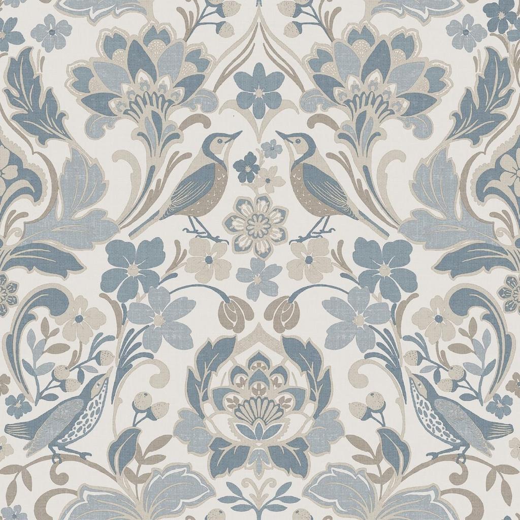 World Of Wallpaper Текстурные обои с народным цветочным узором